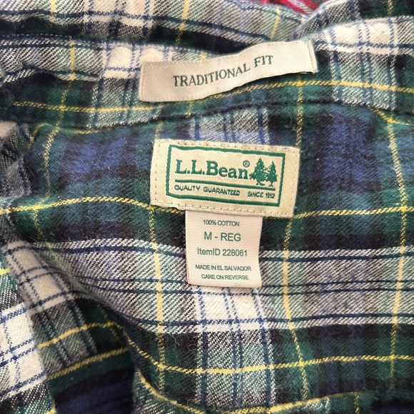 L.L. Bean flannel shirt, EUC - Picture 3 of 3